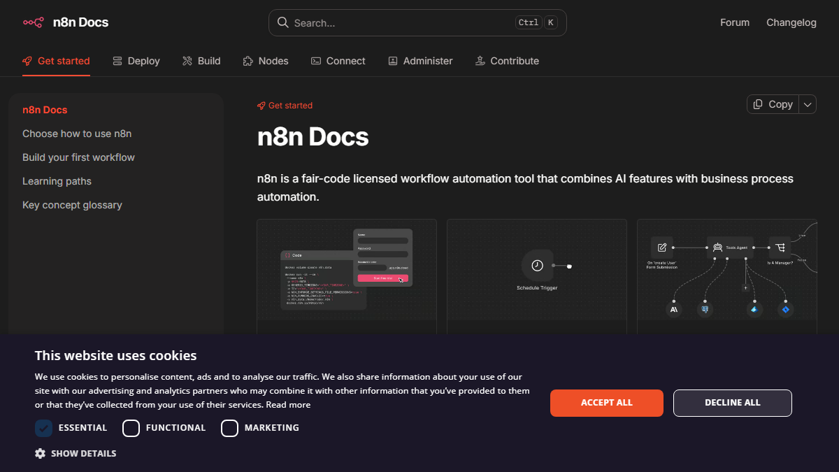 Tài liệu n8n workflow automation