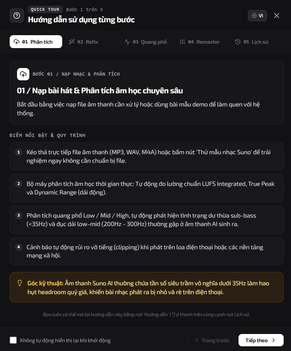 Hướng dẫn phân tích audio trong Suno Audio Refix