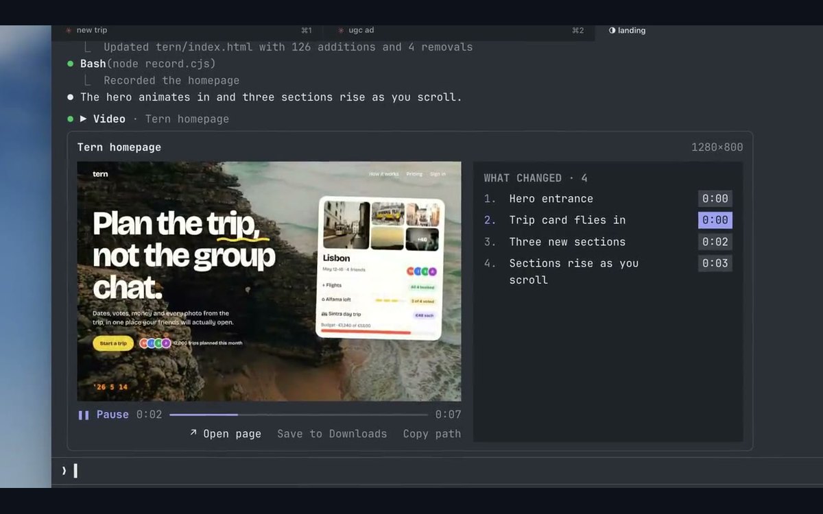 Hình minh họa chính thức của Claude Code now shows images and videos in the terminal