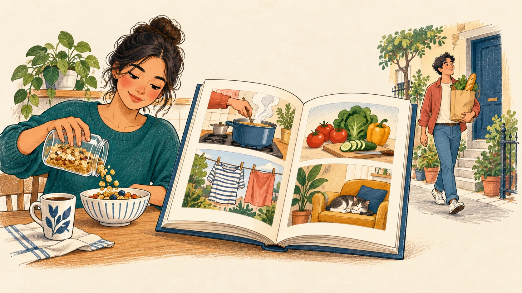 English for Everyday Activities: Tiếng Anh hằng ngày qua tranh — ảnh xem trước 1